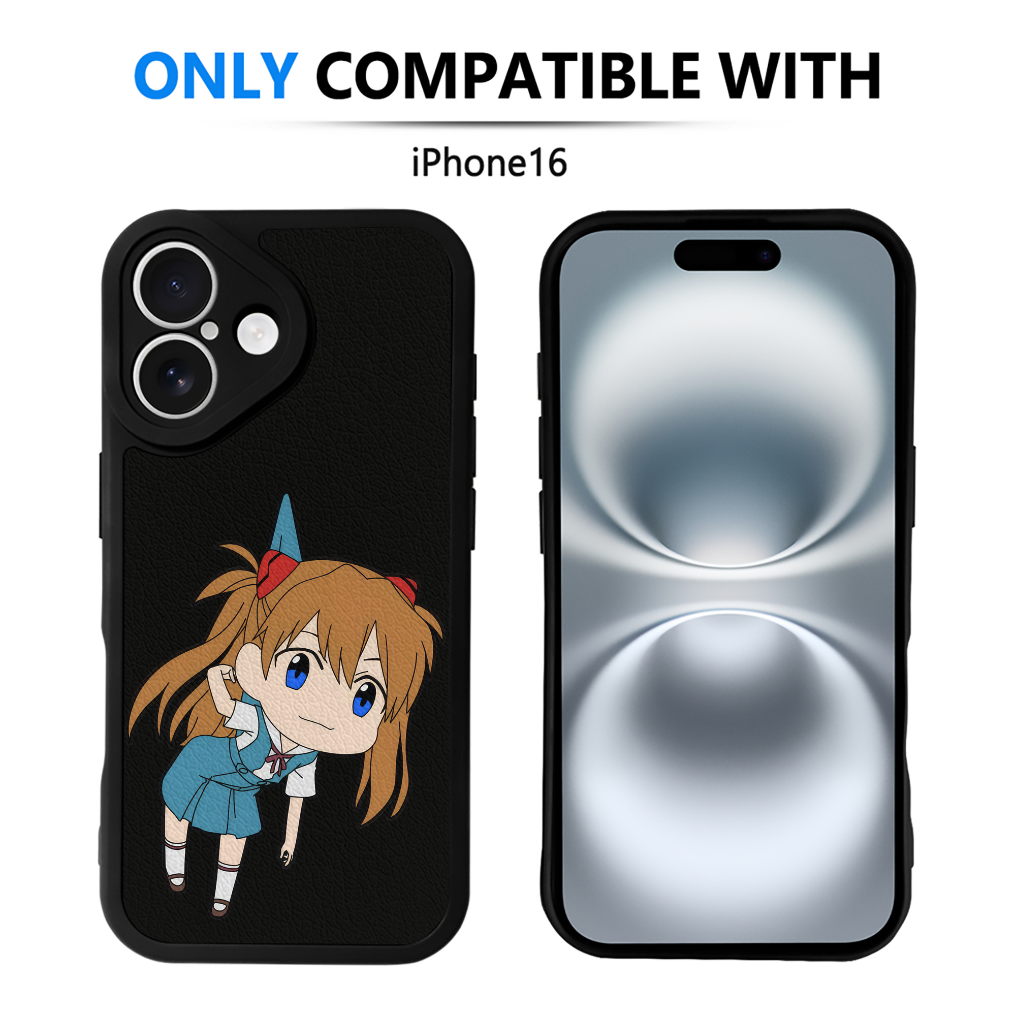 （画像用） EVA 新世紀エヴァンゲリオン 【iPhone 16シリーズ対応】シリコンスマホケース（レザー調） 材質：シリコン